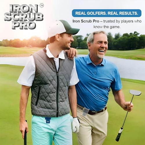 Iron Scrub Pro Golf Club Cleaner with Tee Holder, Ball Marker, Magnet, Clip, Chrome
