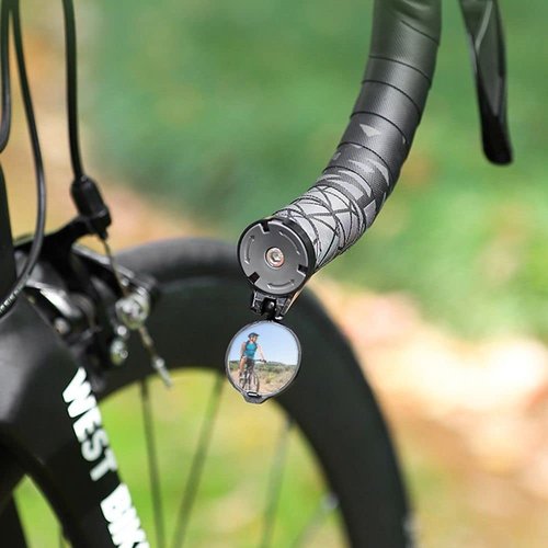 2PCS Bicycle Handlebar Blockage Folding Rearview Mirror Road Handlebar Blockage Convex Reflector Mountain Bike Equipment