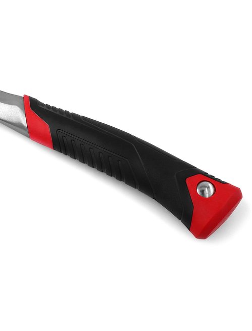 JXE JXO 14.4" Camping Hatchet with Full Tang Forged Construction & Ergonomic Shock Absorbing Grip, Hatchet Axe with Nylon Sheath (Red