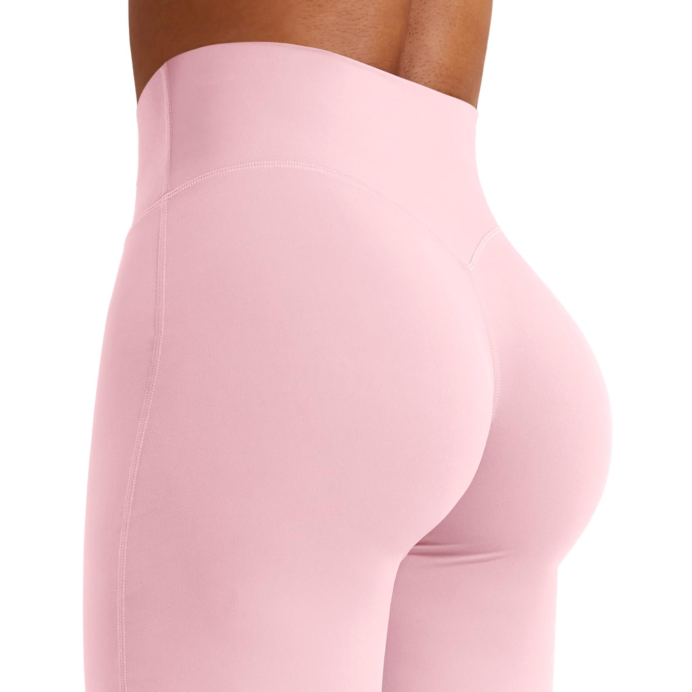 YEOREO Workout Leggings Womens No Front Seam Straight Leggings 31.5" High Waist Buttery Eddiy Gym Yoga Pants Light Pink XL