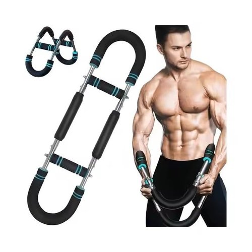 DAMR Arm Trainer, Arm Chest Exerciser with 2 Spring. Suitable for Men and Women of All Fitness Levels. Detachable Twister Fitness Equipment. Upper Body Muscle -Black, Adjustable Resistance Levels.
