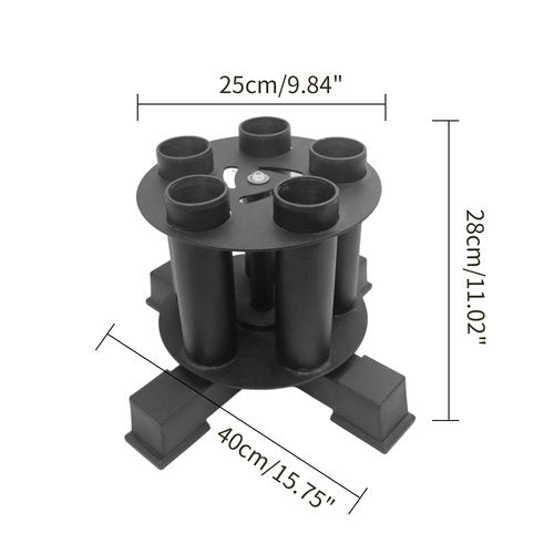 CONBUT Barbell Holder Barbell Storage Bar Holder, Fit for 2" Bars, 360-degree Rotation Weight Bar Holder Home Gym Organizer Space Saving Commercial or Home Gym Accessory (5 Holes)