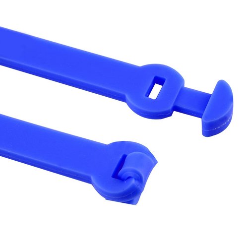 Andux Silicone Tennis Vibration Dampener Long Buckle Type Reduce Vibration 6pcs/Set BZQ-06 (Blue)