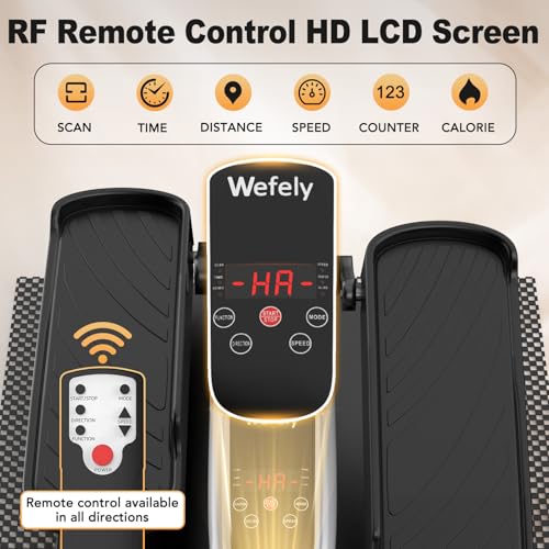 Wefely Silver Under Desk Elliptical Leg Exerciser for Seniors & Office