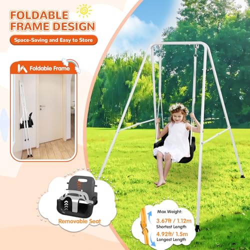 Bighaki808 White 3-in-1 Toddler Swing Set Indoor & Outdoor Heavy Duty