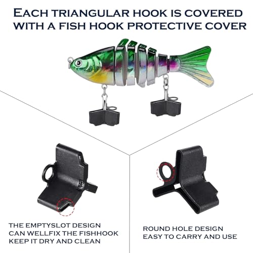 5PCS Fishing Lures Kit - Bass Vibration Artificial Bait with Protective Hooks - Variation of THIS listing 5b