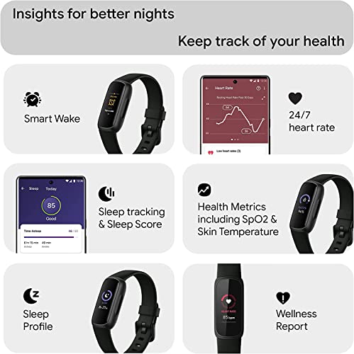 Fitness Activity Tracker with Heart Rate Sleep & Stress Monitoring - Includes 3 Watch Bands & Accessories