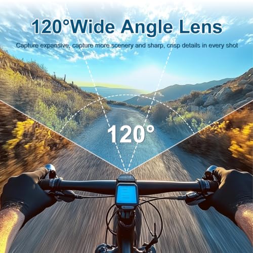 4K Action Camera with Waterproof Case, Wide-Angle POV Body Cam, WiFi