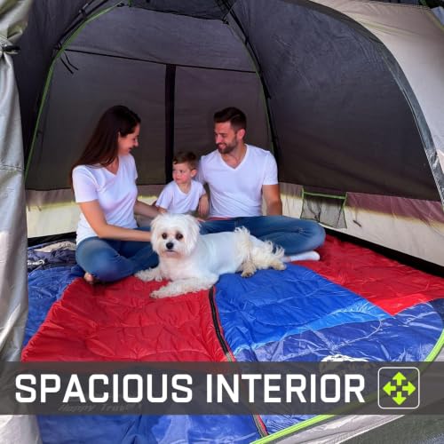 Happy Travel Black 4-Person Dome Tent with Rainfly – Spacious Camping Shelter