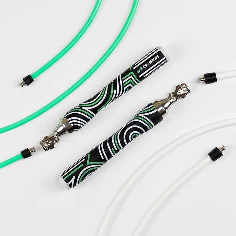 Crossrope Get Lean Weighted Jump Rope Set Medium 2023 Edition for Weight Loss & Fitness