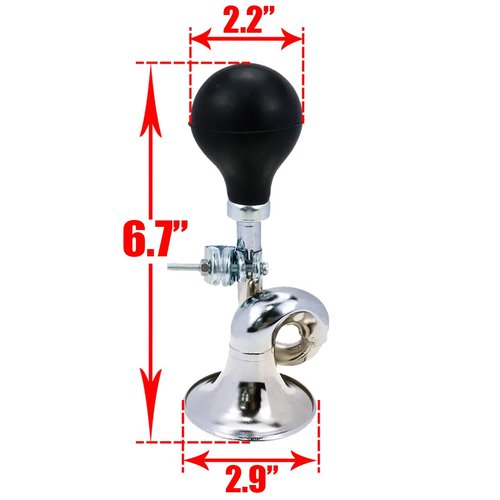 AUTUT 2 Pcs Bugle Horn Retro Clown Horn Kids Bike Horn Metal Air Horn with Squeeze Bulb for Bicycle, Golf Cart