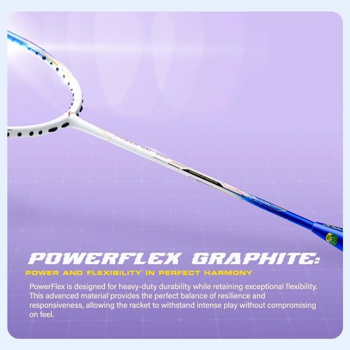 HUNDRED Power Ray 900 Badminton Racket | Material: Carbon Fibre | Gender: Unisex | Ultralight 79g | Strung Racket | Max Tension =32 lbs | Professional Grade | Includes Full Cover