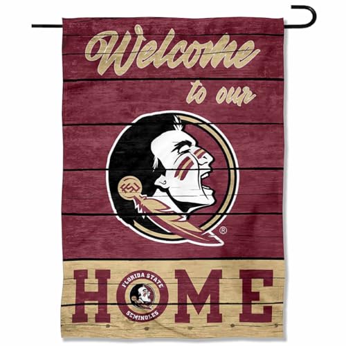 Florida State FSU Noles Double Sided Garden Yard Flag - Welcome Home Banner