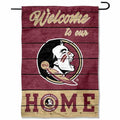 Florida State FSU Noles Double Sided Garden Yard Flag - Welcome Home Banner