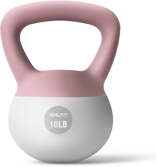 Nealfit Soft Kettlebell - Anti-Slip Fitness Weights for Home Gym | 5LB, 10LB, 15LB, 20LB, 25LB