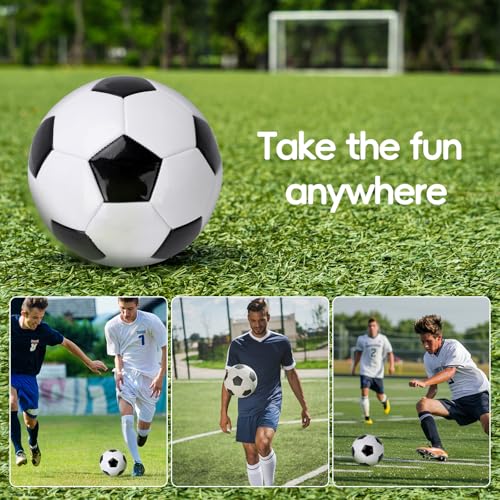 Soccer Balls Bulk Set with Pumps & Mesh Bags - 12 Size 5 Classic Soccer Balls for Christmas & Training
