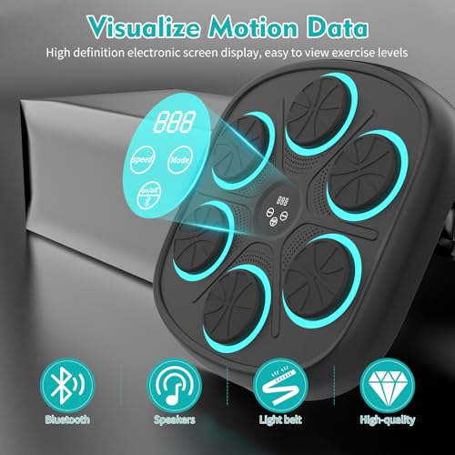 Wall Mounted Bluetooth Music Boxing Machine - Black