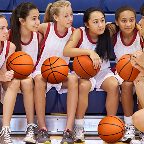 12 Pack Heavy Duty Rubber Basketballs 29.5 Inch Size 7 with Air Pump