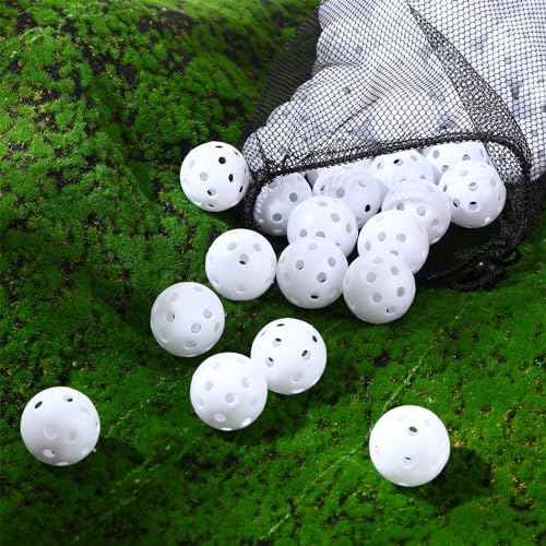 MiniInflat 80 Pcs Practice Golf Balls - White 42mm for Indoor and Outdoor Golf Training