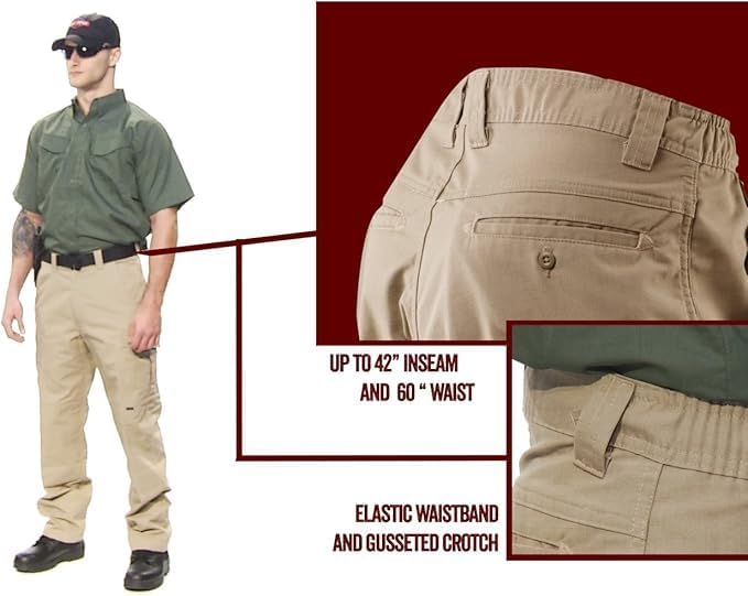 Tru-Spec Men's 24-7 Series Tactical Cargo Pants - Durable Rip-Stop Fabric, Versatile Fit