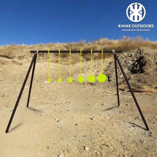 KNINE OUTDOORS 1/4" AR500 Steel Spinning Shooting Target with Stand for .22 LR