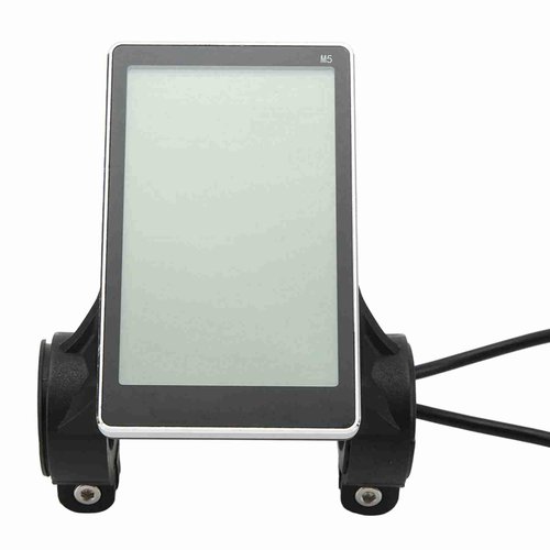 Electric Display Panel E Scooter Speed Monitor, 5 Pin M5 LCD Panel Screen for 31.8 22.2mm Electric Bikes, 24V, 36V (Default), 48V, 60V Adjustable E Scooter M5 Display