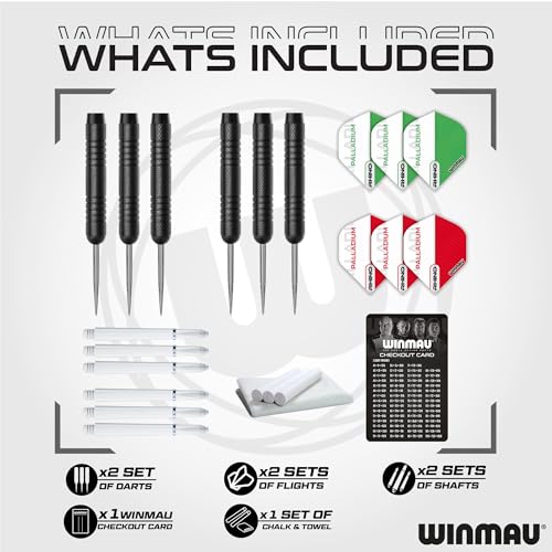 Winmau Diamond Plus Dartboard Cabinet Set - Bristle Dartboard & Accessories