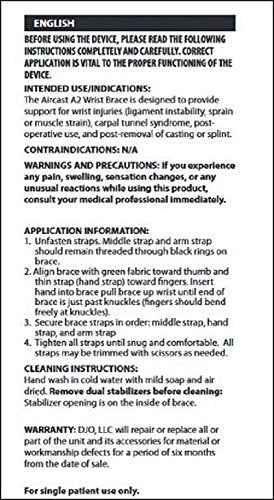 Aircast A2 Wrist Support Brace with Thumb Spica - Small, Right Hand