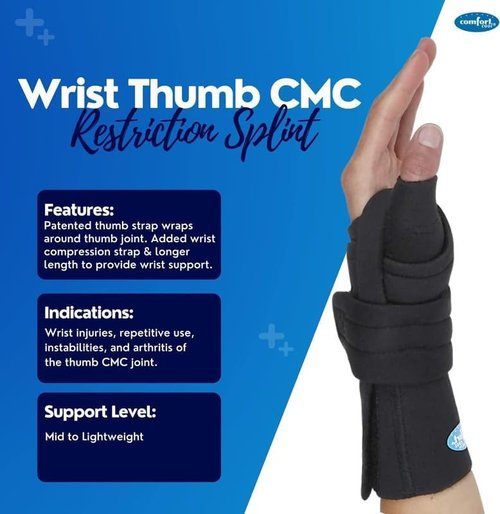 Comfort Cool Wrist Thumb CMC Restriction Brace. Right Medium.