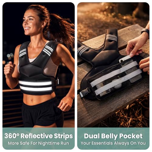 20-32 lb Adjustable Weighted Vest for Men & Women - Strength Training & Fitness