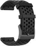 INF Silicone Replacement Band for Suunto 7/9 / 9Baro / D5 / Spartan/Fossil Nate/Q Silicone Strap Sport Wristband for Men&Women Adjustable fitness Replacement Bands, Black-Small