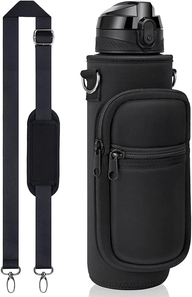 Skiennix Water Bottle Holder - Versatile 2-Pocket Crossbody Sling Bag for Hiking & Travel