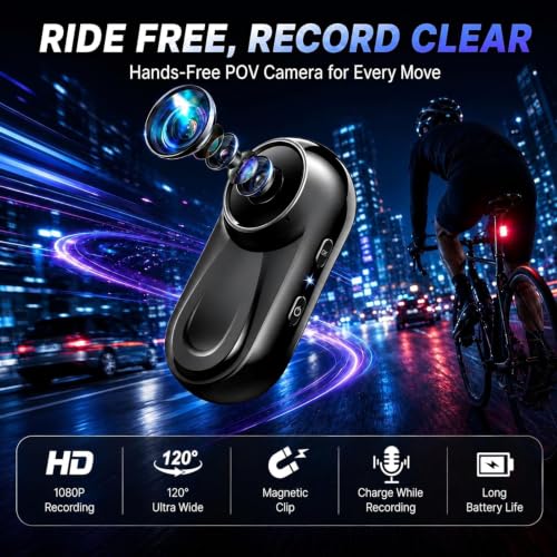 Zakotu Black Mini 1080P Body Camera 512GB, Discreet Wearable Action Cam