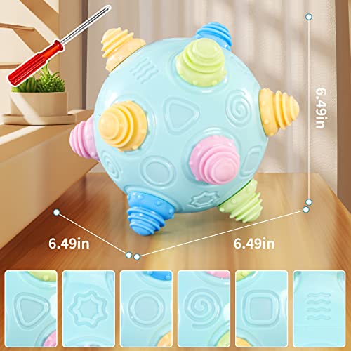 Blue Bumble Ball for 1+ Year Old - Interactive Musical Sensory Toy for Toddlers