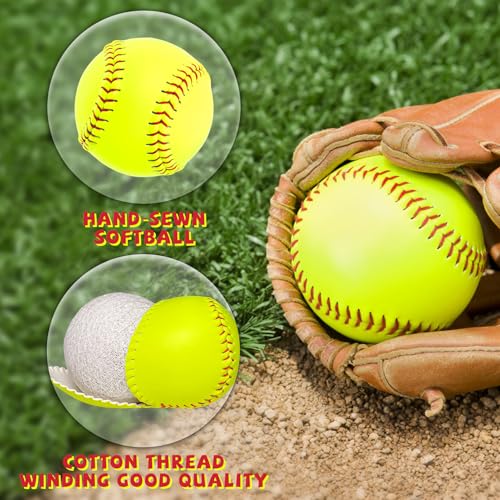 11 Inch Softballs Pack of 16 for Baseball & Softball Training - Solid Cork Core