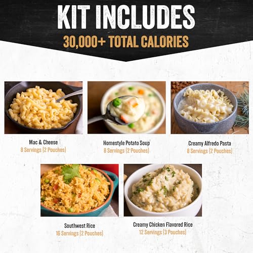 120-Serving Emergency Food Supply Bucket - Freeze-Dried Survival Meals for Disaster Camping Hiking