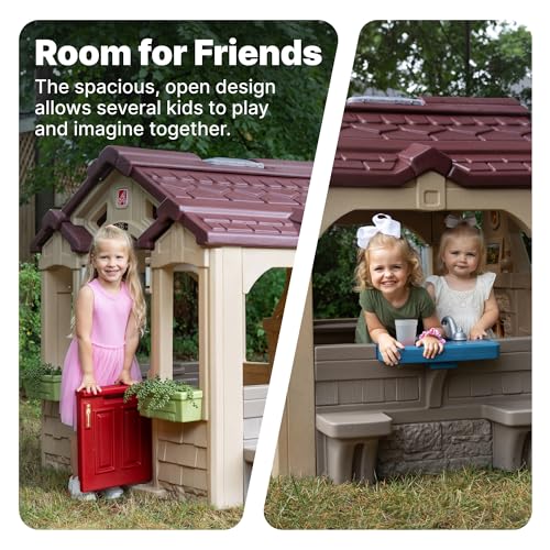 Step2 Charming Cottage Kids Playhouse - Indoor & Outdoor Playset, Interactive Sounds, Easy Assembly - Variation of Playhouse