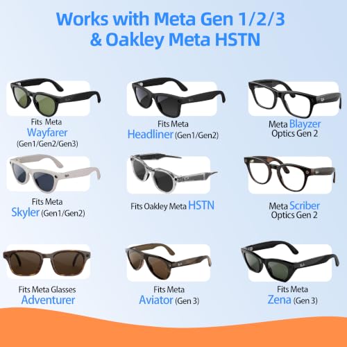 Meta Glasses Charging Case Orange Compatible with Gen 1/2/3 & Oakley Models