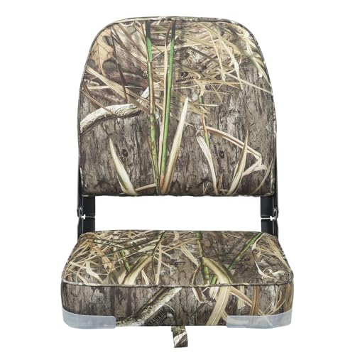ERGOSEAT 2-Pack Folding Boat Seats with Camo Padding - Mossy Oak Shadow Grass Habitat