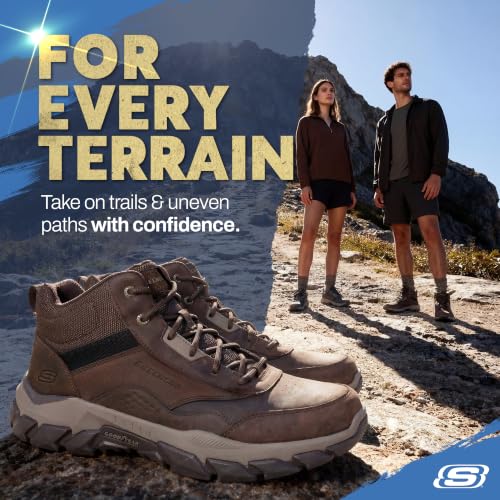 Skechers Men's Santoro Hopkins Water-Resistant Hiking Boots - Cocoa, Size 10