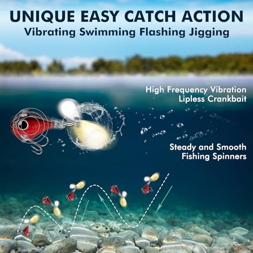 A4 3/4oz 21g Fishing Spinner Bait for Freshwater Saltwater Trout Bass