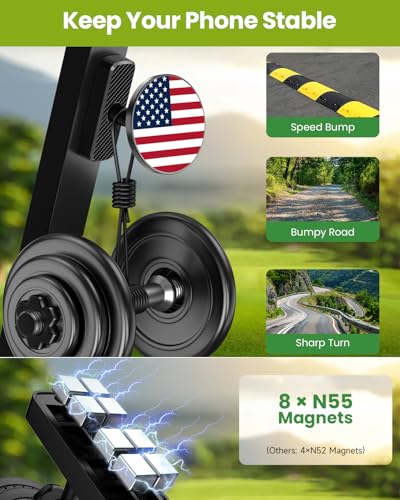 GiantHope American Flag Magnetic Golf Cart Phone Holder - US Flag Golf Accessories for Men Dad - Variation of THIS listing