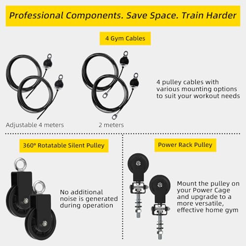 LAT Pulldown Pulley System for Home Gym Cable Machine - Alloy Steel