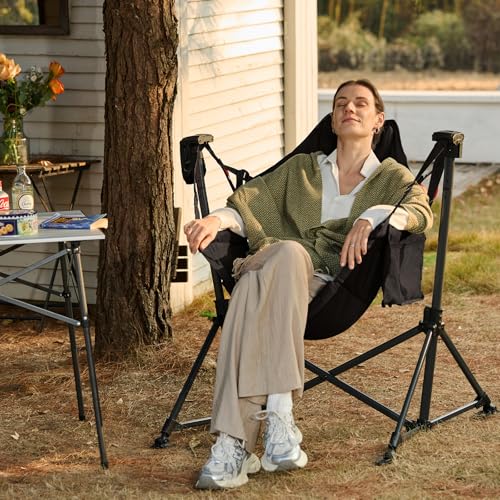 Portal Hammock Camping Chair Black 1 Pack Adjustable Recline Outdoor Seat