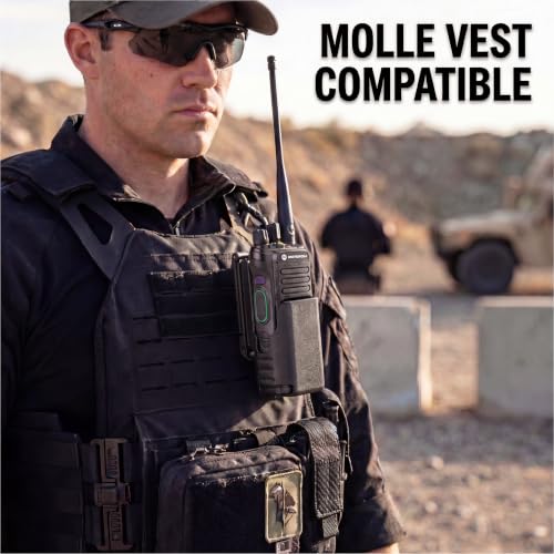 Zeadio Tactical Radio Holster for Motorola APX 6000/8000 – Hard Shell MOLLE Pouch with Elastic Retention