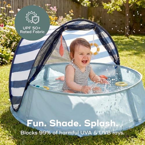 Baby Beach Tent & Paddling Pool Marine UPF 50+ - 2-in-1 Baby Sun Shelter