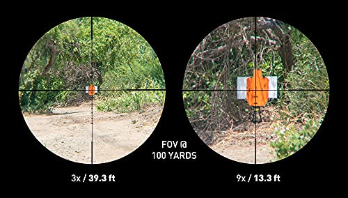 Monstrum 3-9x32 AO Rifle Scope with Illuminated Range Finder & Parallax