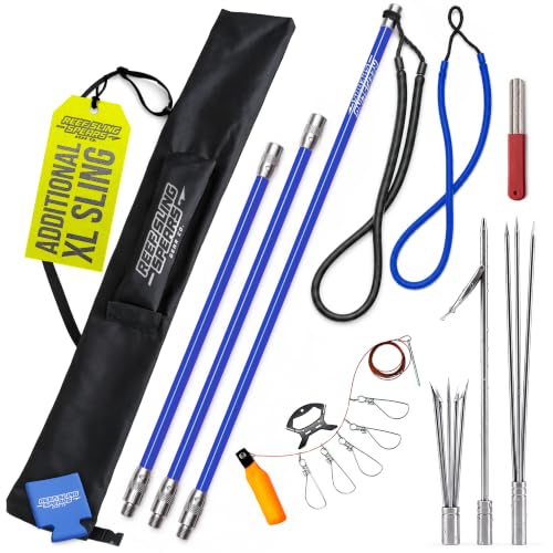 Reef Sling Spear Pole - 6ft Hawaiian Sling Fishing Spear with Blue Variation