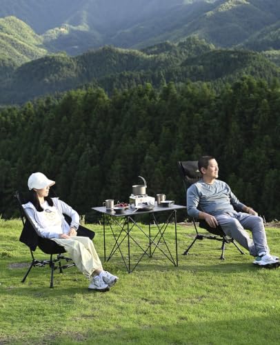 iClimb XL Reinforced Ultralight Camping Folding Table - Black