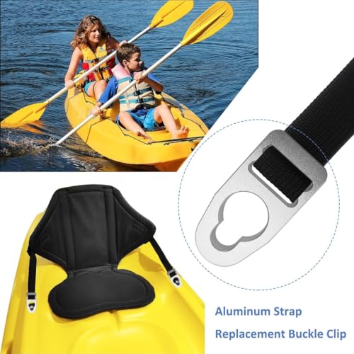 4 pcs Aluminum Kayak Seat Replacement Buckle Clips for Lifetime & Emotion Kayaks